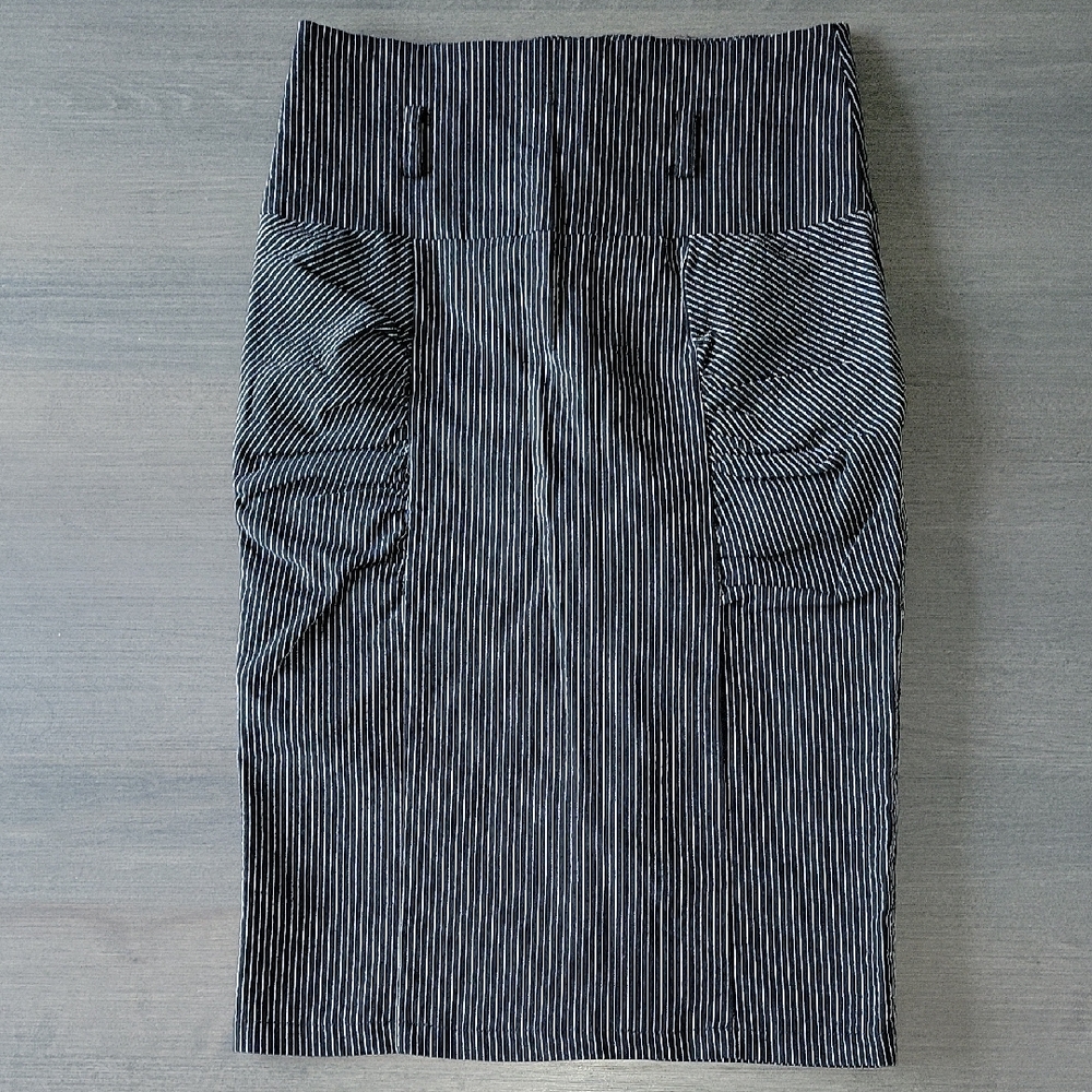 Seductions Brand Black Pinstripe Skirt